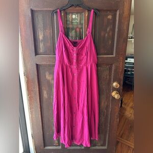 Torrid Magenta Smocked Dress